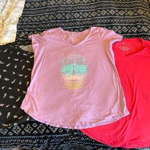 Torrid T-shirt Lot 3 Tops Short Sleeve Pink Skulls Ice Cream Casual 2 Plus